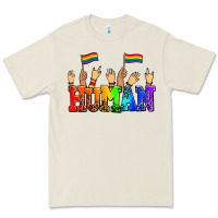 Bone human with hands and pride flags Premium Tee - AdoDesignShop