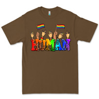 Cacao human with hands and pride flags Premium Tee - AdoDesignShop
