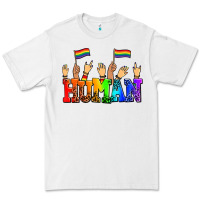 White human with hands and pride flags Premium Tee - AdoDesignShop