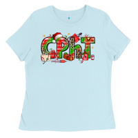 Baby Blue christmas cpht pharmacy technician Ladies Tee - texasbilliewilder