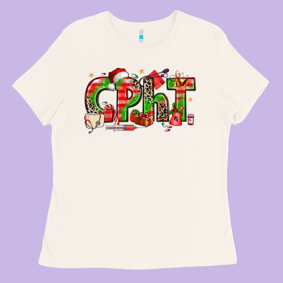 Christmas Cpht Pharmacy Technician Ladies Tee Designed By Texasbilliewilder