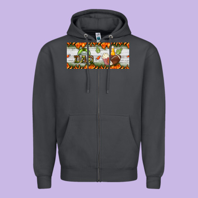 Football Dad Zipper Hoodie Designed By Bundleandbundleshop