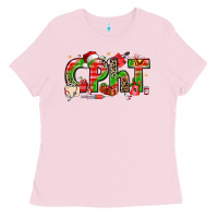 Bubblegum Pink christmas cpht pharmacy technician Ladies Tee - texasbilliewilder