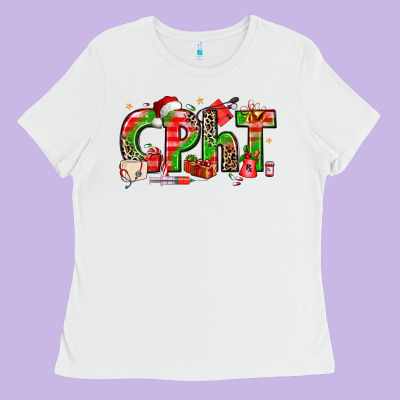 Christmas Cpht Pharmacy Technician Ladies Tee Designed By Texasbilliewilder