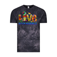 Cloud Black autism awareness love Vintage Tee - BarkalooDesign