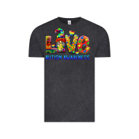 Vintage Black autism awareness love Vintage Tee - BarkalooDesign