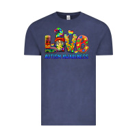 Vintage Denim autism awareness love Vintage Tee - BarkalooDesign