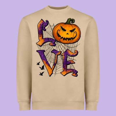 Love Halloween Heavyweight Sweatshirt Designed By Jasminsmagicworld