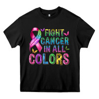 Black fight cancer in all colors Heavy Core Tee - texasbilliewilder