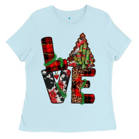 Baby Blue christmas love Ladies Tee - JahusDesignShop