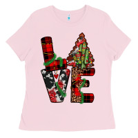Bubblegum Pink christmas love Ladies Tee - JahusDesignShop