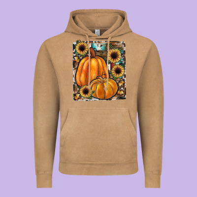 Sunflowers, Pumpkin, Cowhide, Serape Vintage Hoodie Designed By Jahusdesignshop