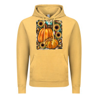 Vintage Mustard sunflowers, pumpkin, cowhide, serape Vintage Hoodie - JahusDesignShop