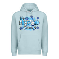 Blue Mist it's freezing season Premium Hoodie - texasbilliewilder