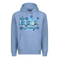 Colony Blue it's freezing season Premium Hoodie - texasbilliewilder