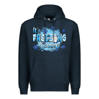 Navy it's freezing season Premium Hoodie - texasbilliewilder