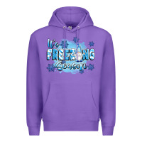 Purple it's freezing season Premium Hoodie - texasbilliewilder