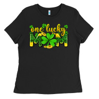 Black one lucky mom Ladies Tee - Zillion Design Studio