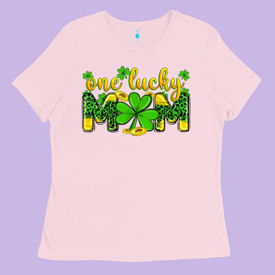 One Lucky Mom Ladies Tee Designed By Zillion Design Studio