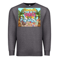 Charcoal Heather summer vibes Premium Sweatshirt - NancyCooperArtShop