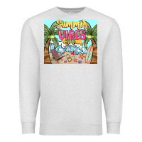 Oatmeal Heather summer vibes Premium Sweatshirt - NancyCooperArtShop