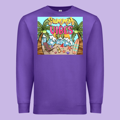 Summer Vibes Premium Sweatshirt Designed By Nancycooperartshop