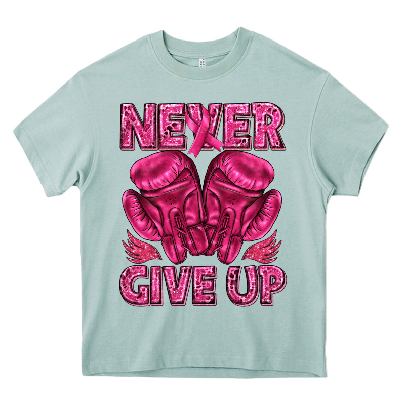 Never Give Up Cancer Heavy Core Tee by texasbilliewilder | Teevron