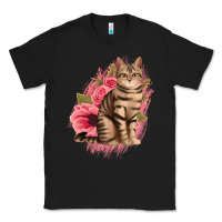 Black floral cat Classic Tee - Jasminsmagicworld
