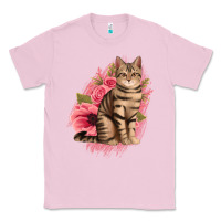 Bubblegum Pink floral cat Classic Tee - Jasminsmagicworld