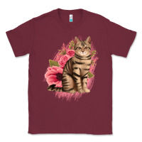 Burgundy floral cat Classic Tee - Jasminsmagicworld