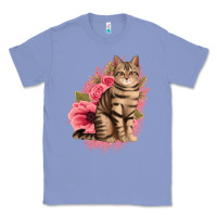Colony Blue floral cat Classic Tee - Jasminsmagicworld