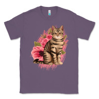 Lavender floral cat Classic Tee - Jasminsmagicworld