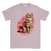Lilac floral cat Classic Tee - Jasminsmagicworld