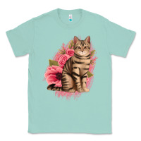 Seafoam floral cat Classic Tee - Jasminsmagicworld