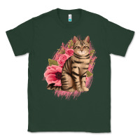 Sports Green floral cat Classic Tee - Jasminsmagicworld