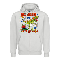 Dove Grey roaring into 3rd grade Zipper Hoodie - BundleAndBundleShop
