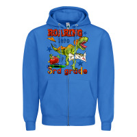 True Royal roaring into 3rd grade Zipper Hoodie - BundleAndBundleShop