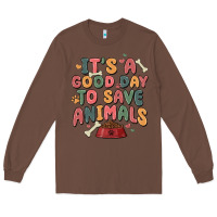 Chestnut it's a good day to save animals Long Sleeve Tee - MaliasSmallBusiness