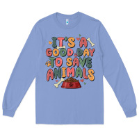 Colony Blue it's a good day to save animals Long Sleeve Tee - MaliasSmallBusiness