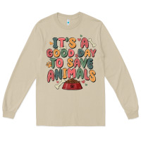 Mushroom it's a good day to save animals Long Sleeve Tee - MaliasSmallBusiness