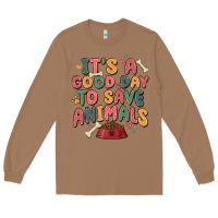 Toasted Coconut it's a good day to save animals Long Sleeve Tee - MaliasSmallBusiness