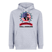 Heather Grey DONALD TRUMP 2016 WE SHALL OVERCOMB Heavyweight Hoodie - Bettercallsaul