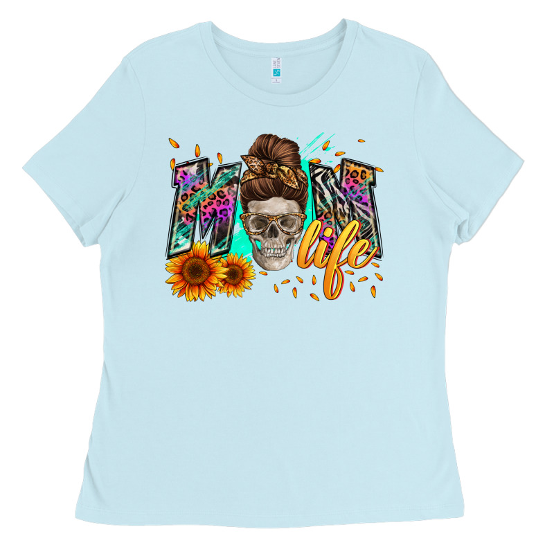 Mom Life With Skull Ladies Tee by Zillion Design Studio | Teevron