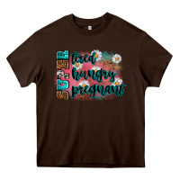 Chocolate Brown super tired super hungry super pregnant Heavy Core Tee - Zillion Design Studio