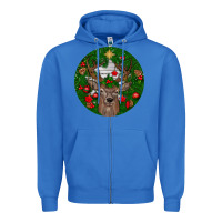 True Royal deer christmas Zipper Hoodie - BundleAndBundleShop