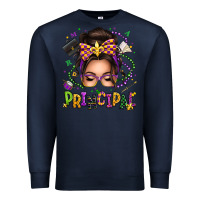Navy mardi gras principal caucasian messy bun Premium Sweatshirt - texasbilliewilder