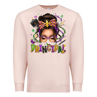 Pale Pink mardi gras principal caucasian messy bun Premium Sweatshirt - texasbilliewilder