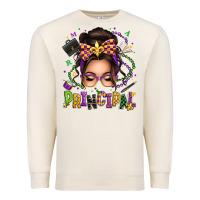 Sandshell mardi gras principal caucasian messy bun Premium Sweatshirt - texasbilliewilder