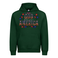 Forest Green 4 july god bless america western Urban Hoodie - CowCowDesign