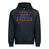 Navy 4 july god bless america western Urban Hoodie - CowCowDesign